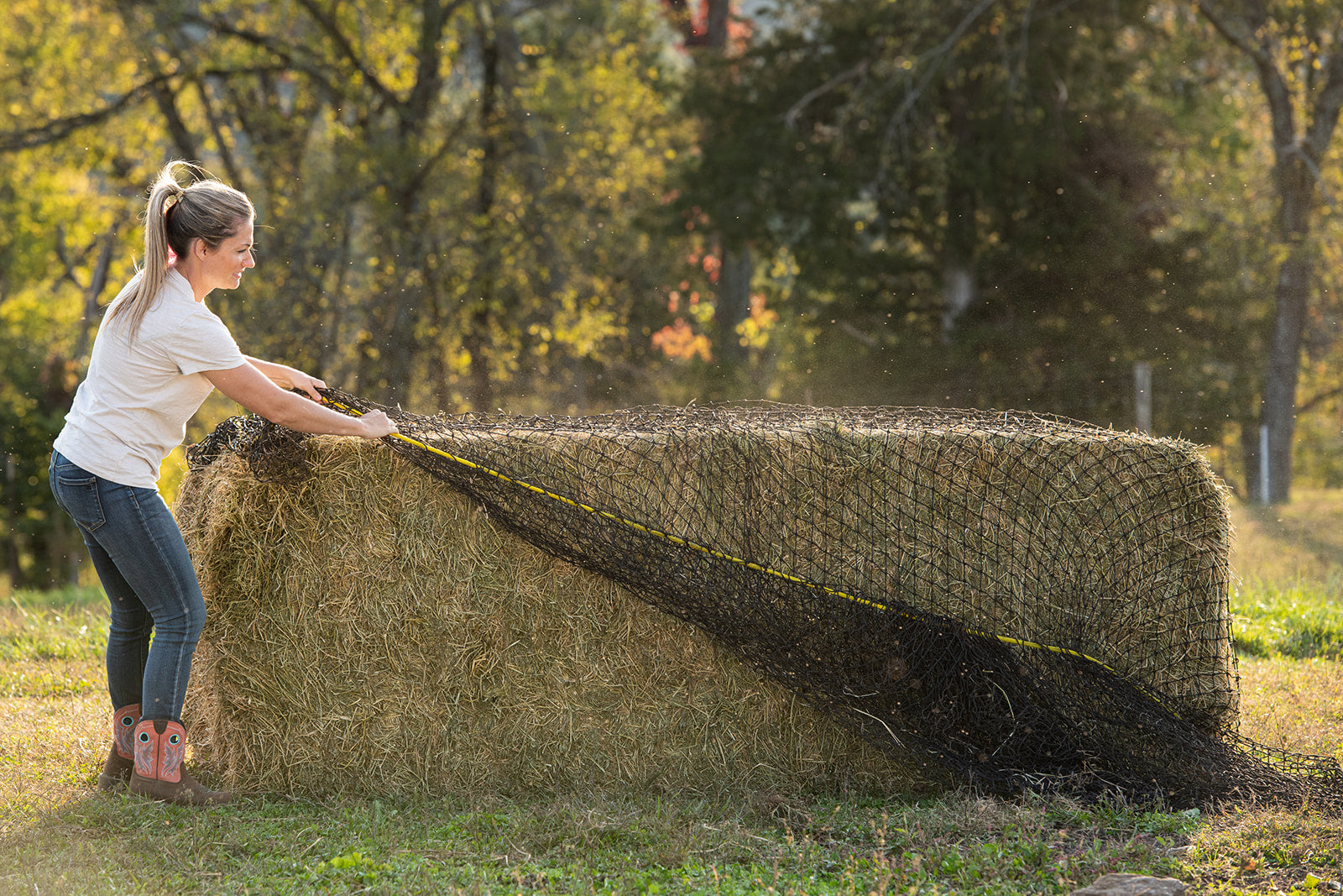 Hay Net Large Square Bale Hay Net | Slow Hay Feeder | Texas Hay Net – Texas Haynet