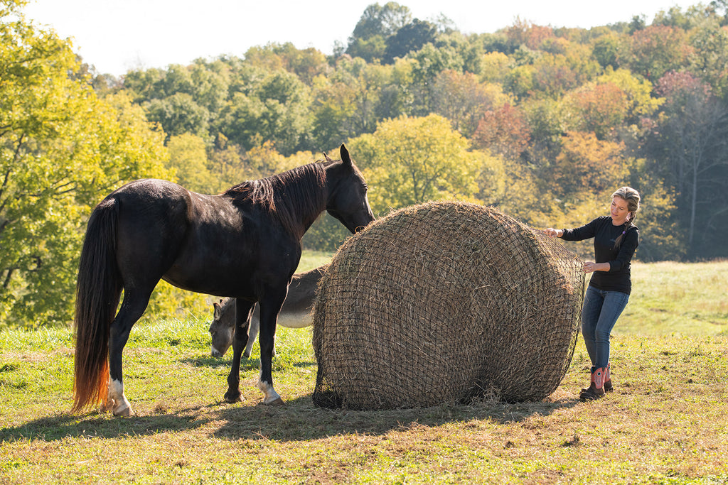 Hay Net Slow Feed Hay Nets for Round Bales | High Quality Round Bale Hay Nets ...